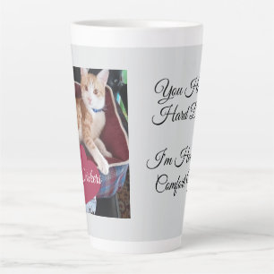 Cat Photo, Quotes, Heart, Name Latte Mug