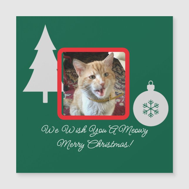 Cat Photo Text Customisable, Christmas,  (Front)