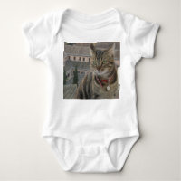 Cat Photography Baby Jersey Bodysuit, White