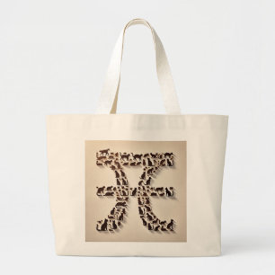 Cat Pi Large Tote Bag