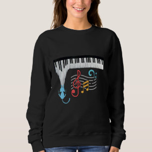 Cat Piano Funny Piano Players Piano Teachers Music Sweatshirt
