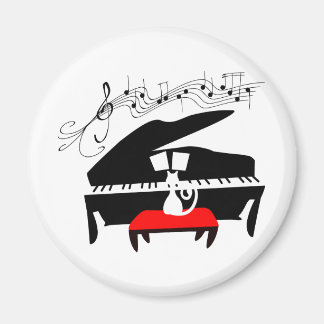 Cat & Piano Magnet