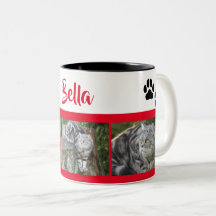 Cat Picture Collage With Paw Prints Personalised