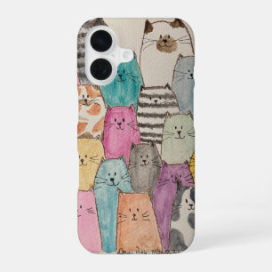 Cat Pile iPhone 16 Case