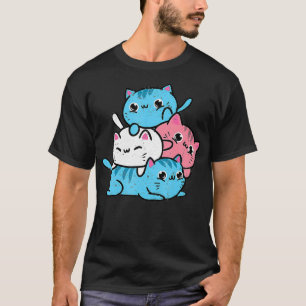 Cat Pile Pride International Transgender Day Distr T-Shirt