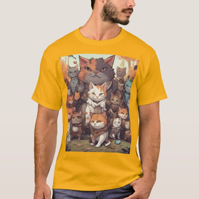 Cat Pile T-Shirt (Front)