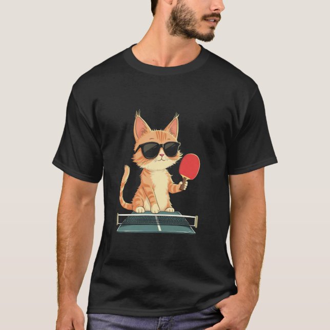 Cat Ping Pong T-Shirt (Front)
