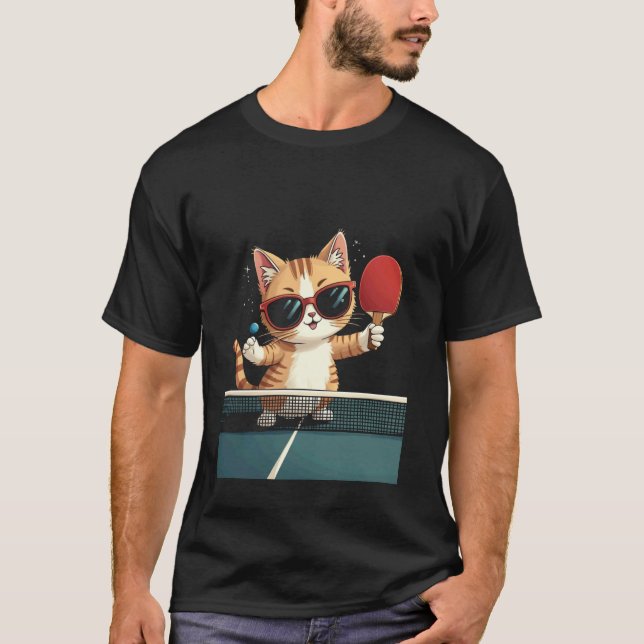 Cat Ping Pong T-Shirt (Front)