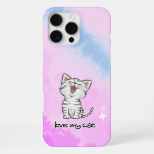 Cat pink iPhone / iPad case