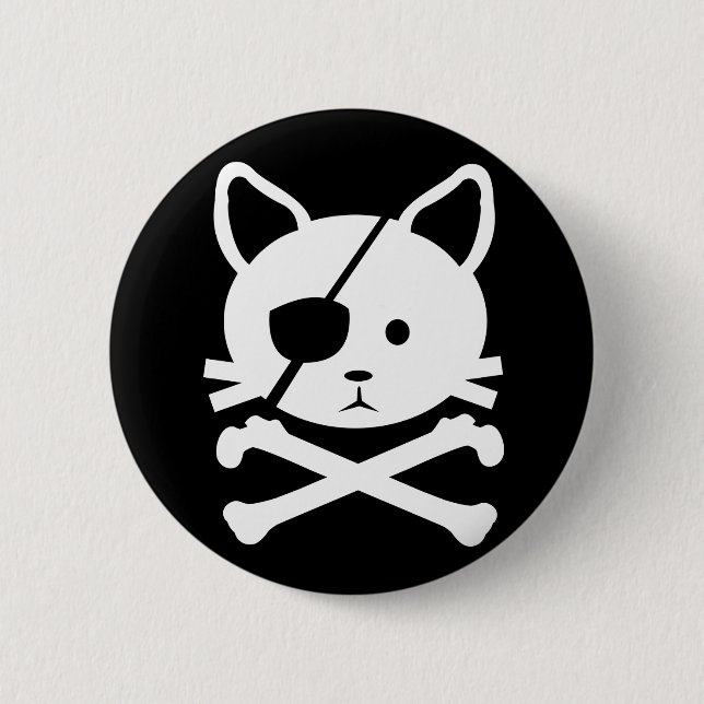 Cat Pirate Button (Front)