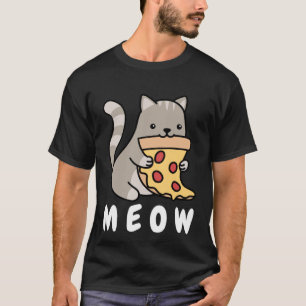 Cat Pizza Cat Owner Fast Food Cats Humorous Fun T-Shirt
