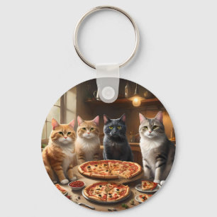 Cat Pizza Night, Key Ring
