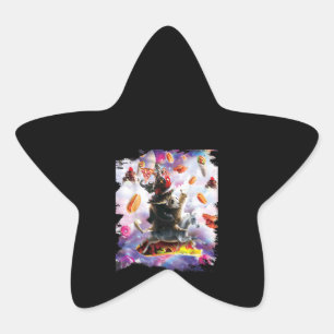 Cat & Pizza Taco Burrito Hotdog Bacon Doughnut Star Sticker