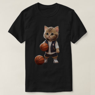 cat play basketball T-Shirt