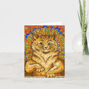 Cat Playing a Piano, Psychedelic -After Louis Wain Thank You Card