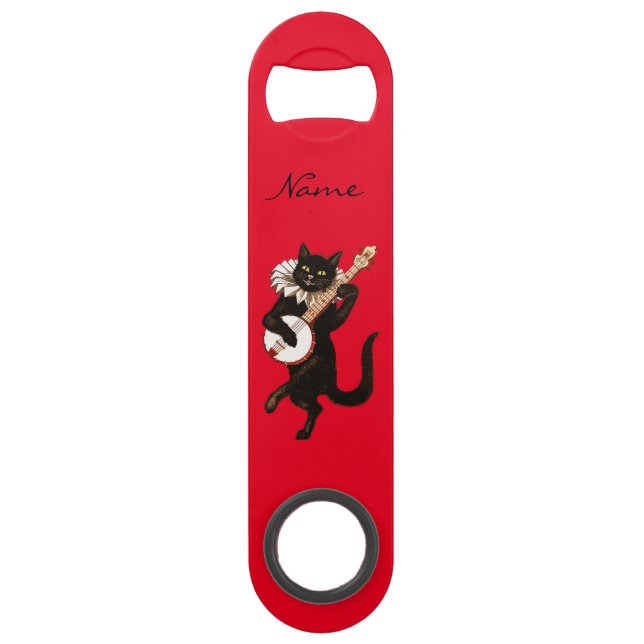 Cat playing Banjo Thunder_Cove (Front)