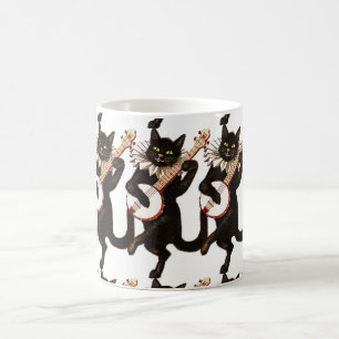 Cat playing Banjo Thunder_Cove Coffee Mug