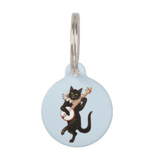 Cat playing Banjo Thunder_Cove Pet Tag