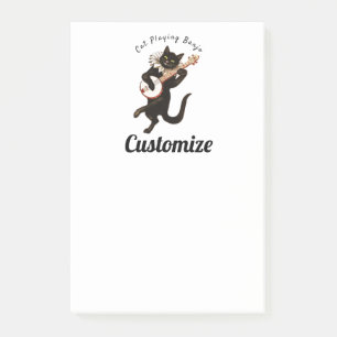 Cat playing Banjo Thunder_Cove  Post-it Notes