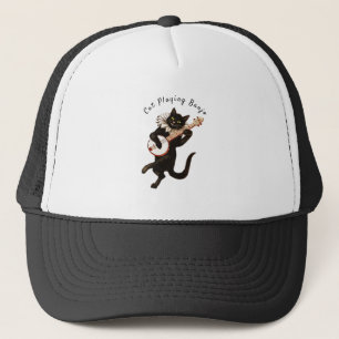 Cat playing Banjo Thunder_Cove Trucker Hat