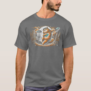 Cat Playing Disc Golf Sports Frolfer Athlete Game T-Shirt
