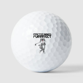 Cat Playing Golf (Driver), Golfer Funny Balls