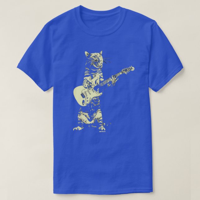 Cat playing guitar  (2) T-Shirt (Design Front)