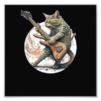 Cat Playing Guitar  Rock Cat  Heavy Metal Cat  Mus
