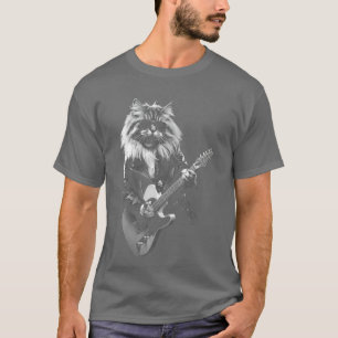Cat Playing Guitar Rock Star Rock and Roll For Men T-Shirt
