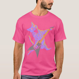 Cat Playing Guitar 	s Punk Music Cat Guitar Player T-Shirt