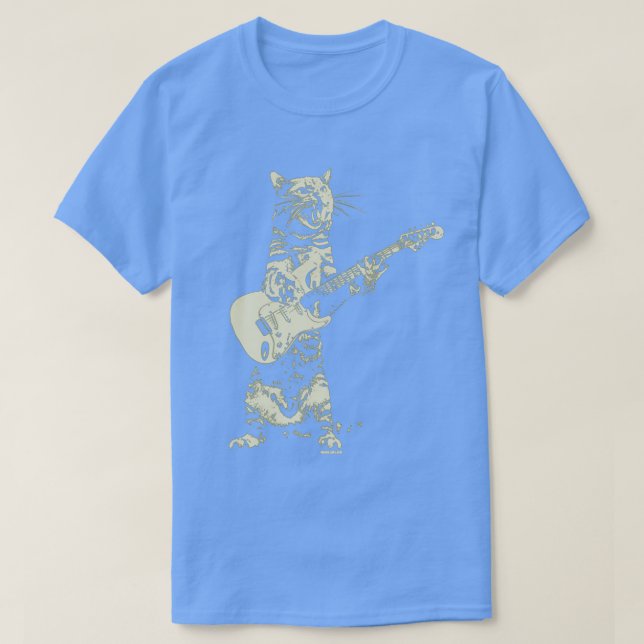 Cat playing guitar T-Shirt (Design Front)