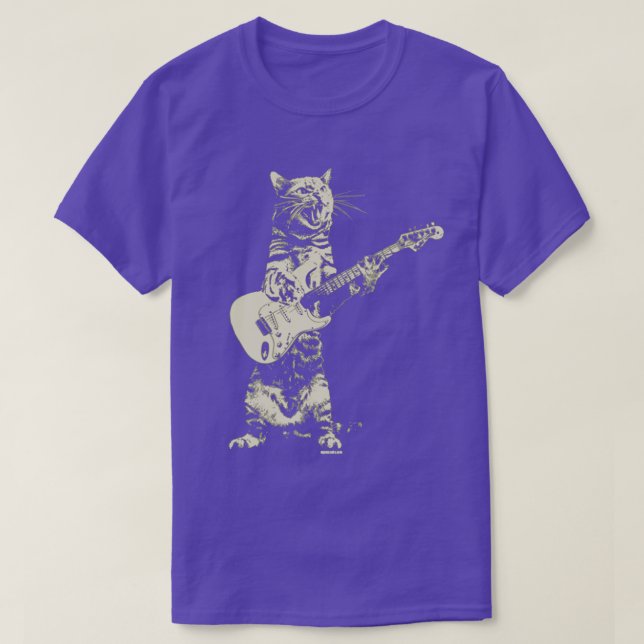 Cat playing guitar  T-Shirt (Design Front)