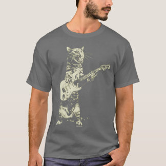 Cat playing guitar  T-Shirt