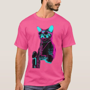 Cat Playing Jazz On Saxophone T-Shirt