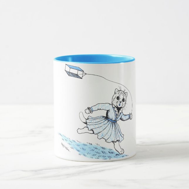 Cat Playing Kite, Louis Wain Mug (Center)