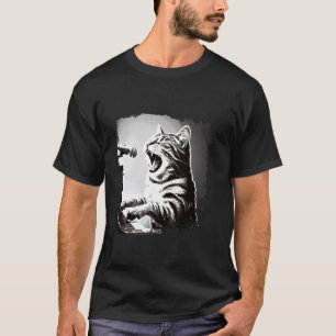 Cat Playing Piano Singing Cat Pet Owner Pet Cat Cu T-Shirt