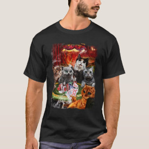 Cat Playing Poker Cards T-Shirt