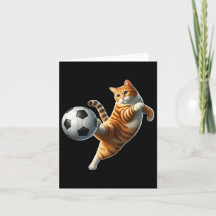 Cat Playing Soccer Costume Cat Owner Sports Lover Card