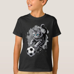 Cat Playing Soccer T-Shirt