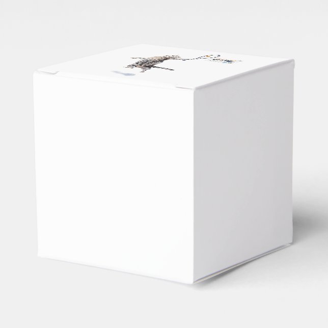 Cat Playing Tennis Favour Box (Front Side)