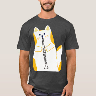 Cat Playing The Clarinet  T-Shirt