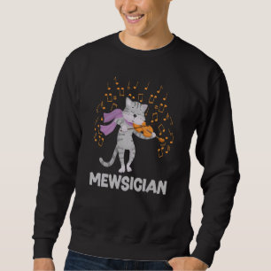 Cat Playing Violin Cat Violinist Musician Sweatshirt