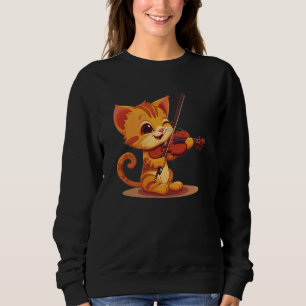 Cat Playing Violin Costume Sweatshirt