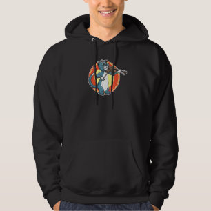 Cat Playing Violin Fiddle Alley Cat Music Violinis Hoodie