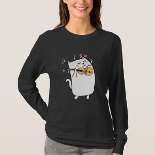 Cat Playing Violin  Idea For Animal Or Violinist L T-Shirt