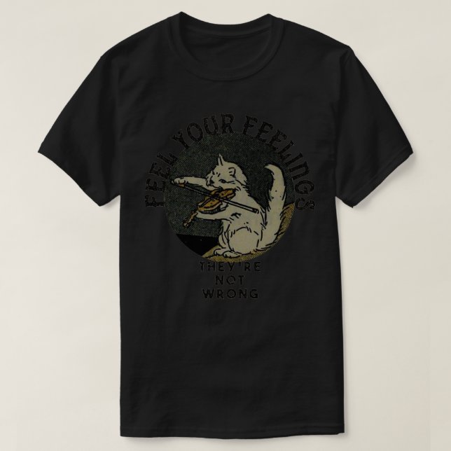 Cat playing violin T-Shirt (Design Front)