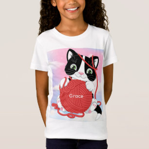 Cat playing with a ball of yarn T-Shirt