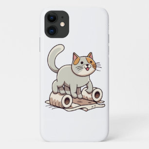 Cat Playing with Toilet Paper Case-Mate iPhone Case
