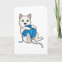 Cat Playing Wool