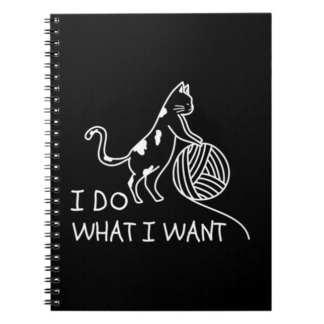 Cat Playing Yarn Notebook (Front)